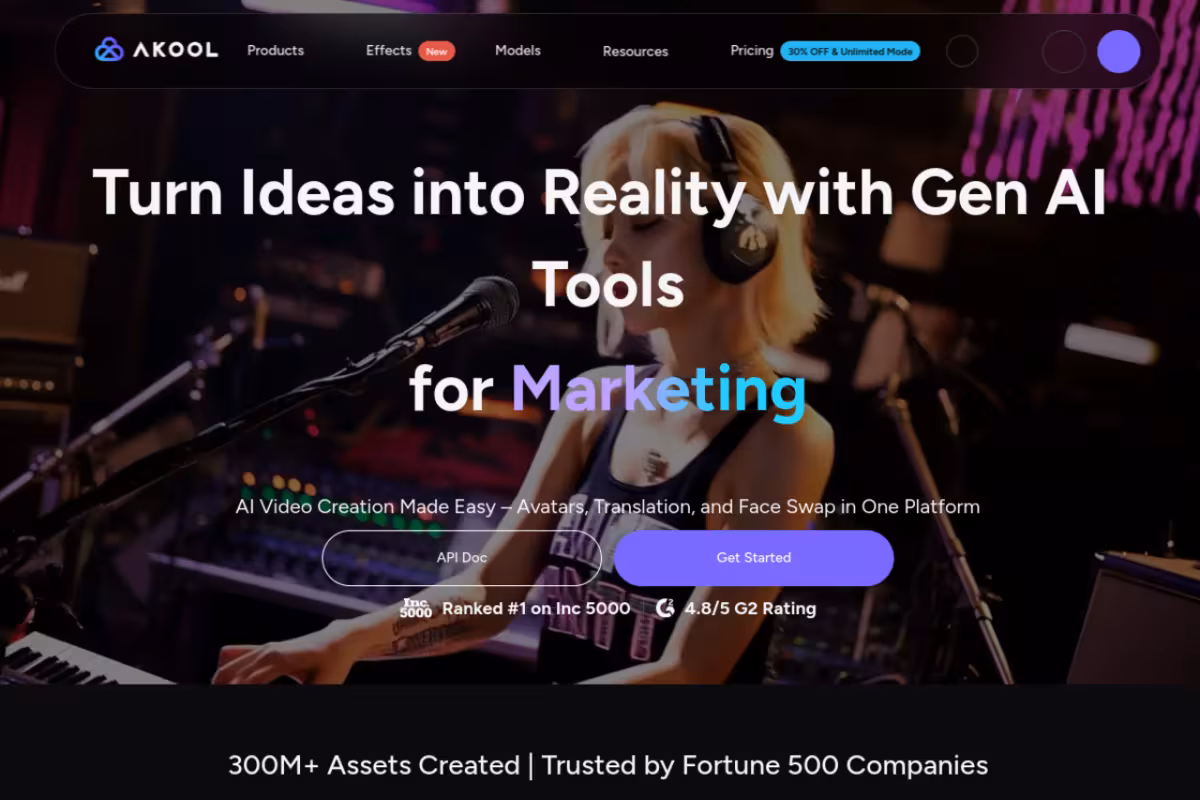 AKOOL homepage screenshot