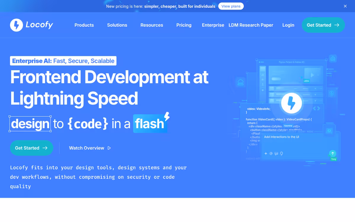 Locofy.ai homepage screenshot