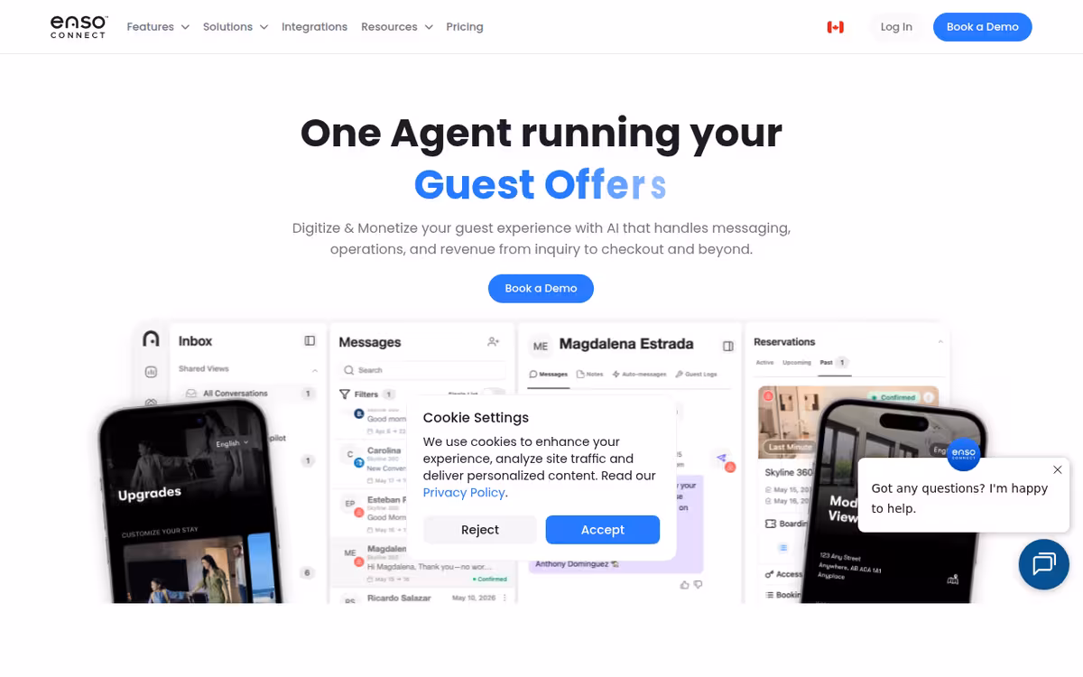 Enso Connect Inc. homepage screenshot