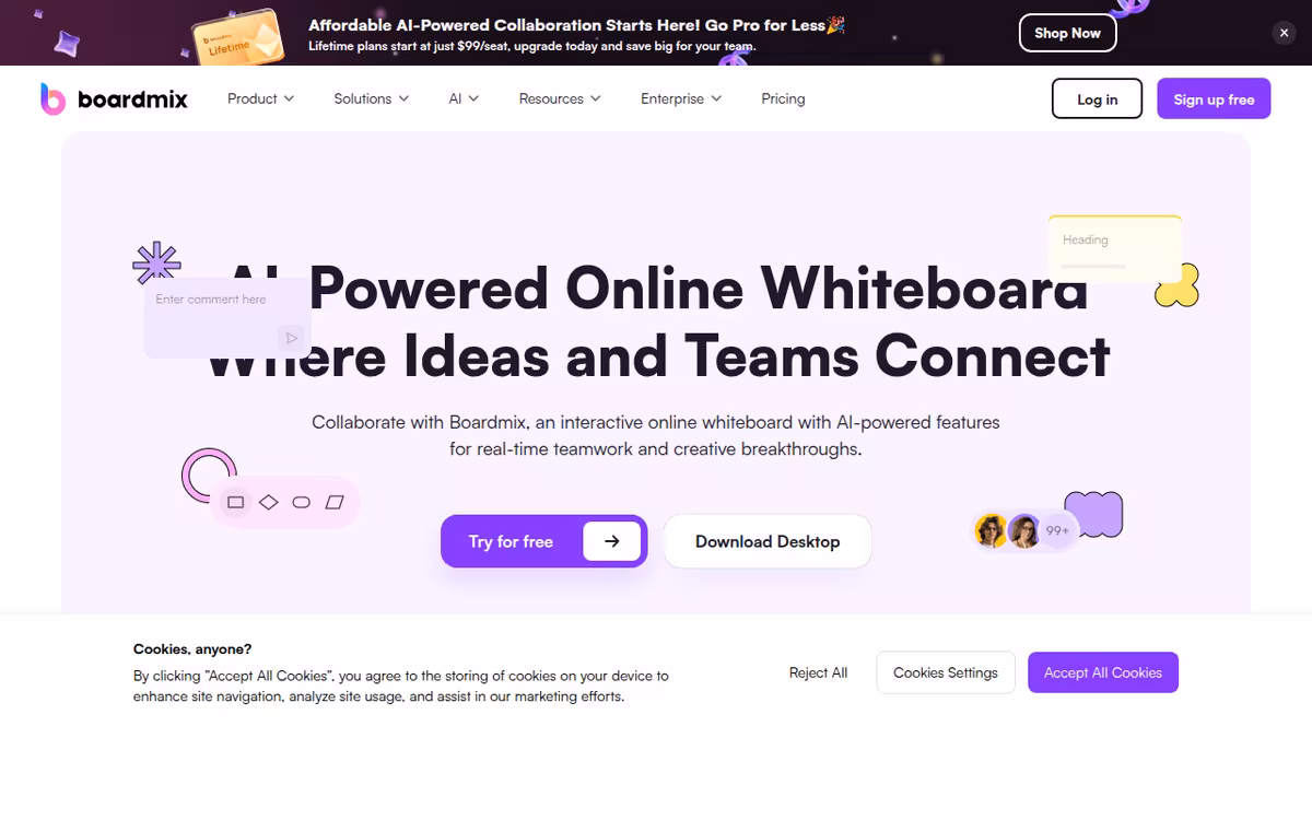 Boardmix homepage screenshot