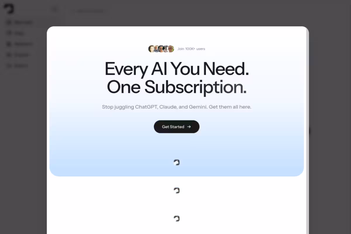 Krater homepage screenshot