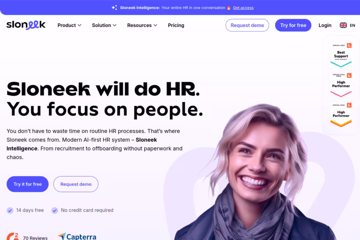 Sloneek homepage screenshot