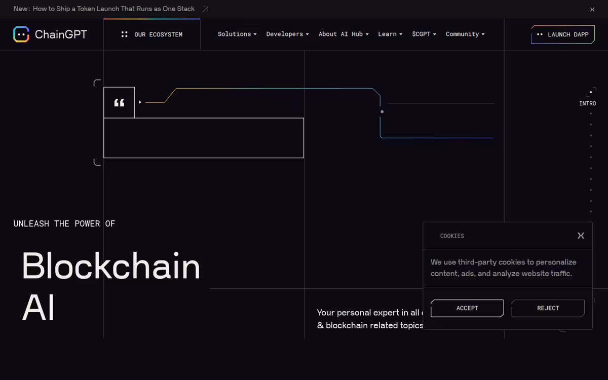 ChainGPT homepage screenshot