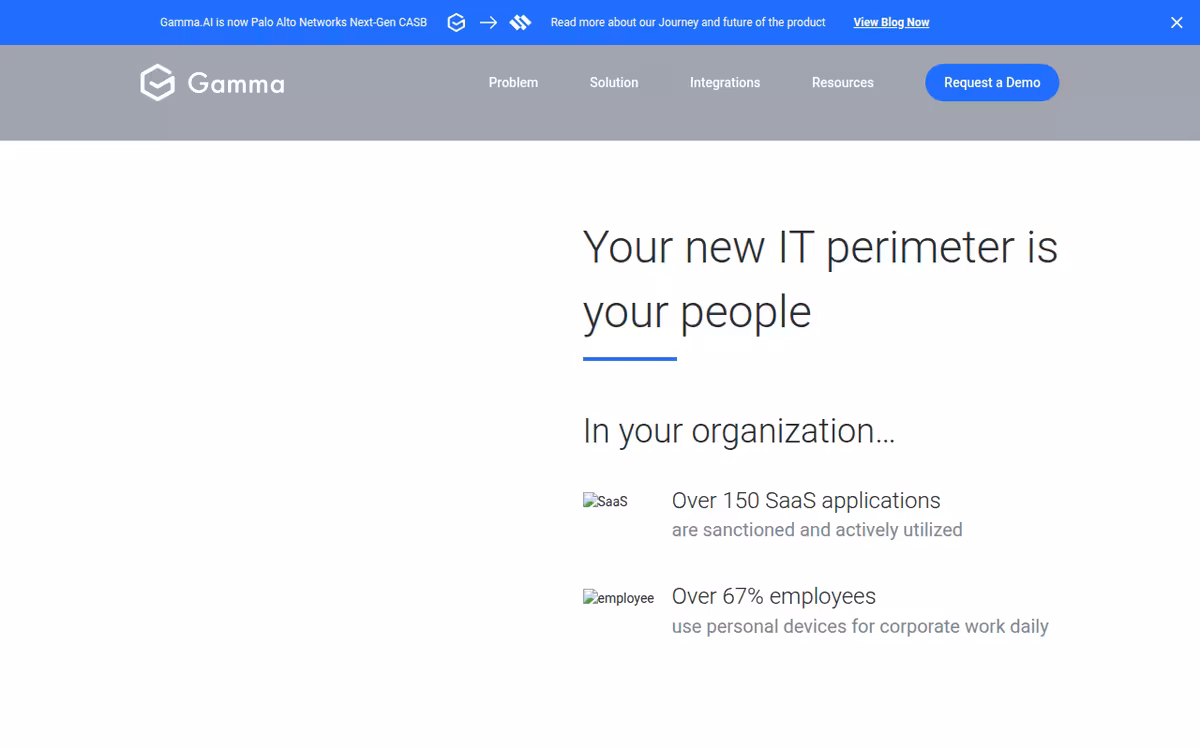 AI Powered Cloud DLP for SaaS homepage screenshot