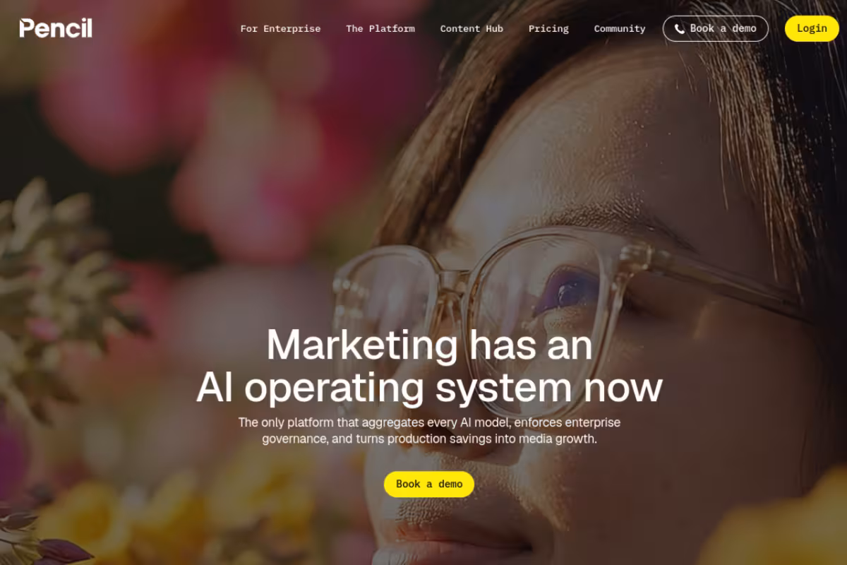 Pencil homepage screenshot
