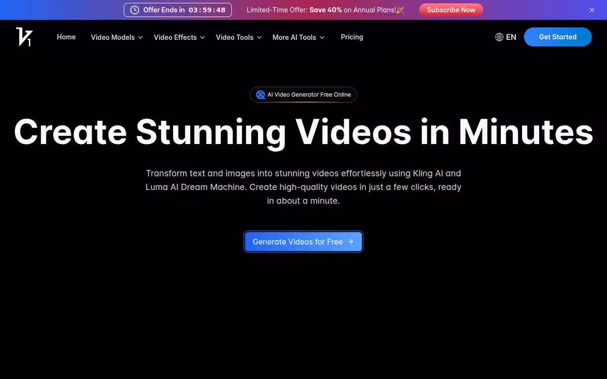 Vidful.ai homepage screenshot