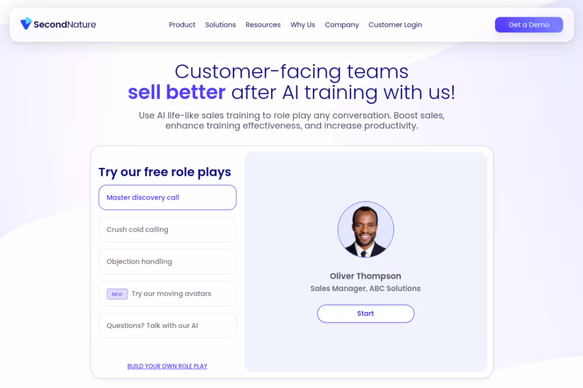 Second Nature homepage screenshot