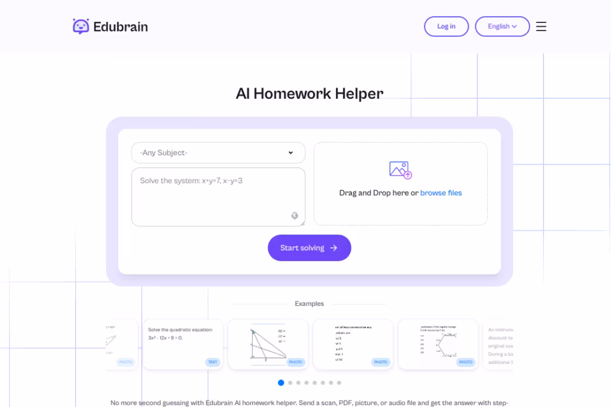 Edubrain.ai homepage screenshot