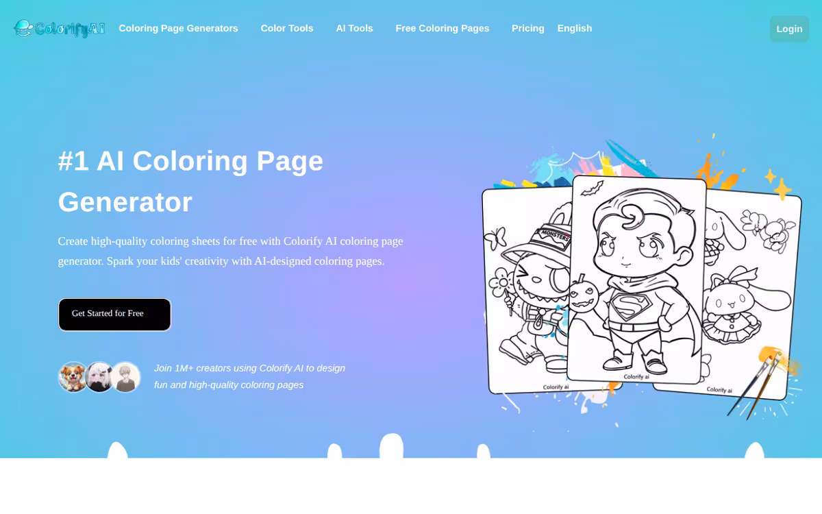 Colorify AI homepage screenshot