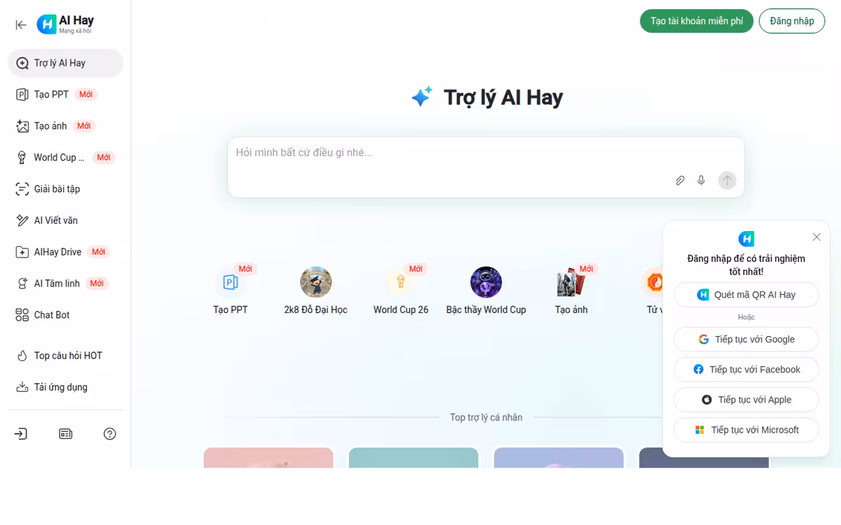AI Hay homepage screenshot
