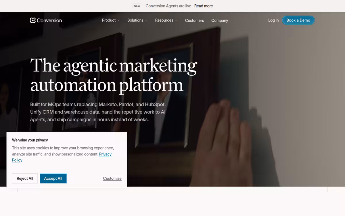 Conversion homepage screenshot