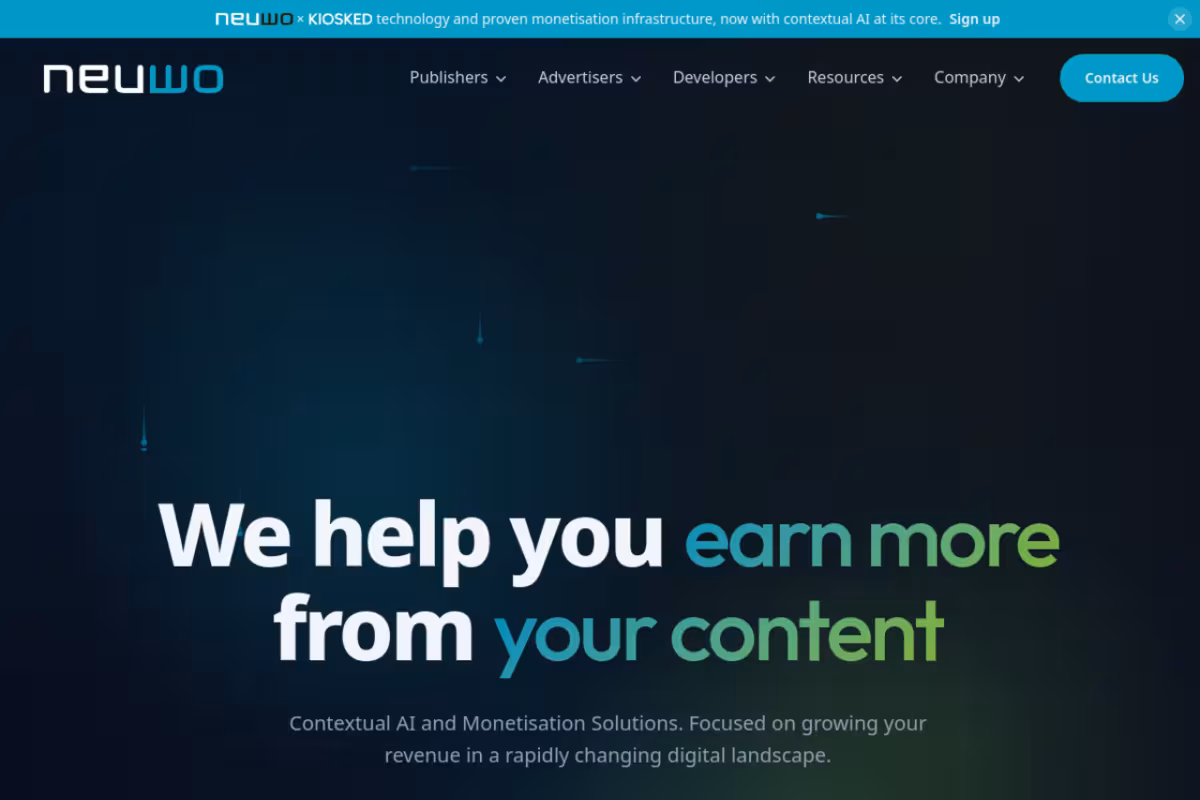 Neuwo homepage screenshot