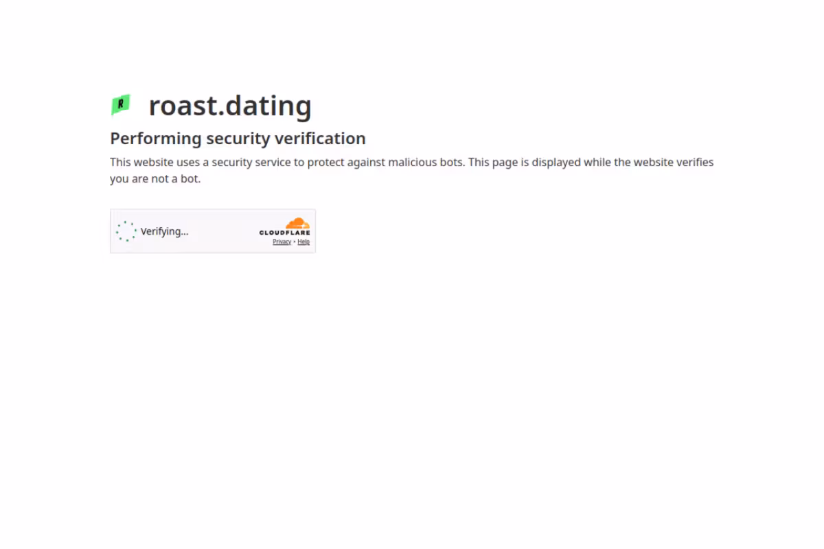 Roast Dating homepage screenshot