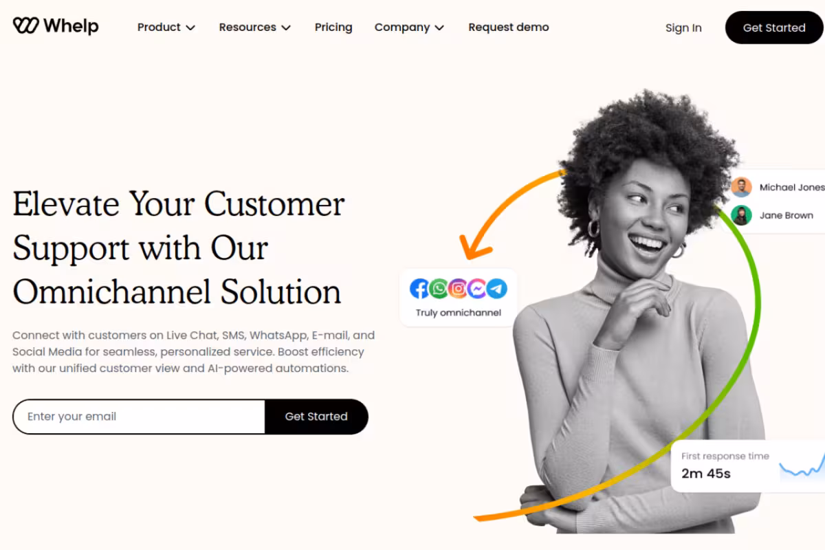 Whelp homepage screenshot