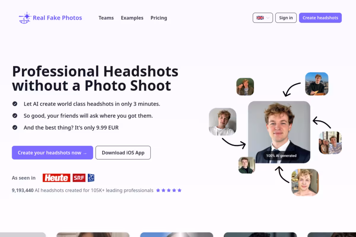 Real Fake Photos homepage screenshot