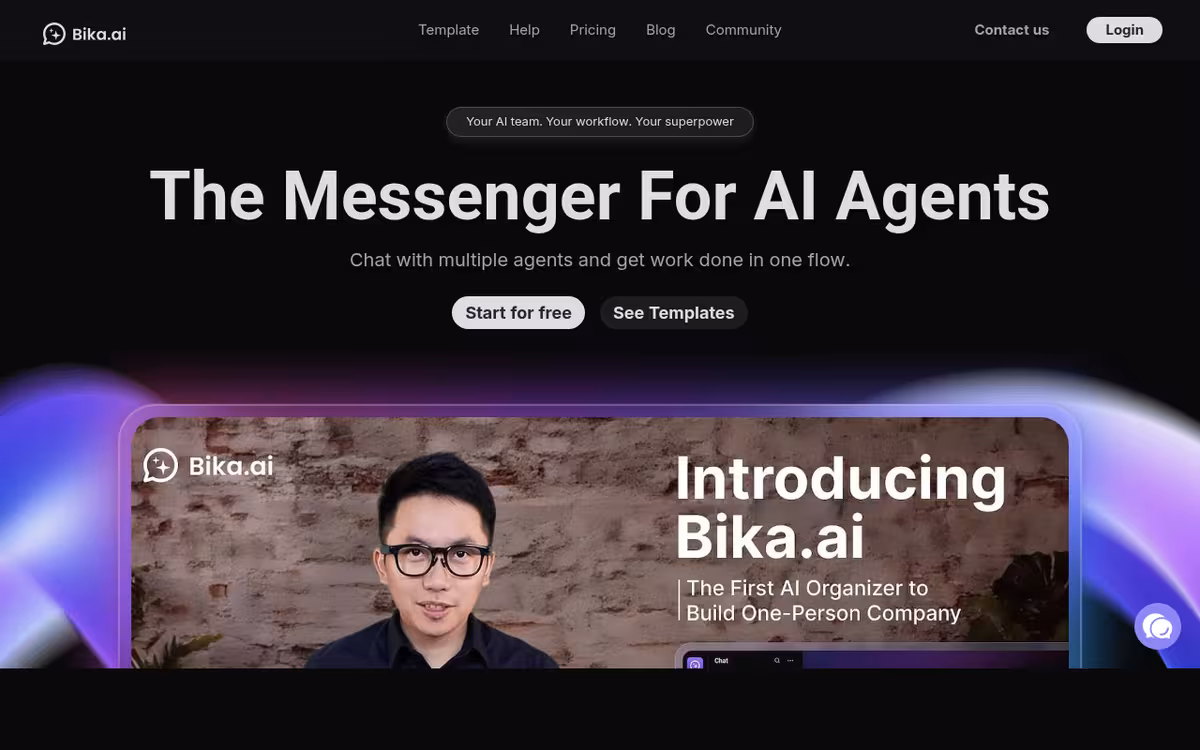 Bika.ai homepage screenshot