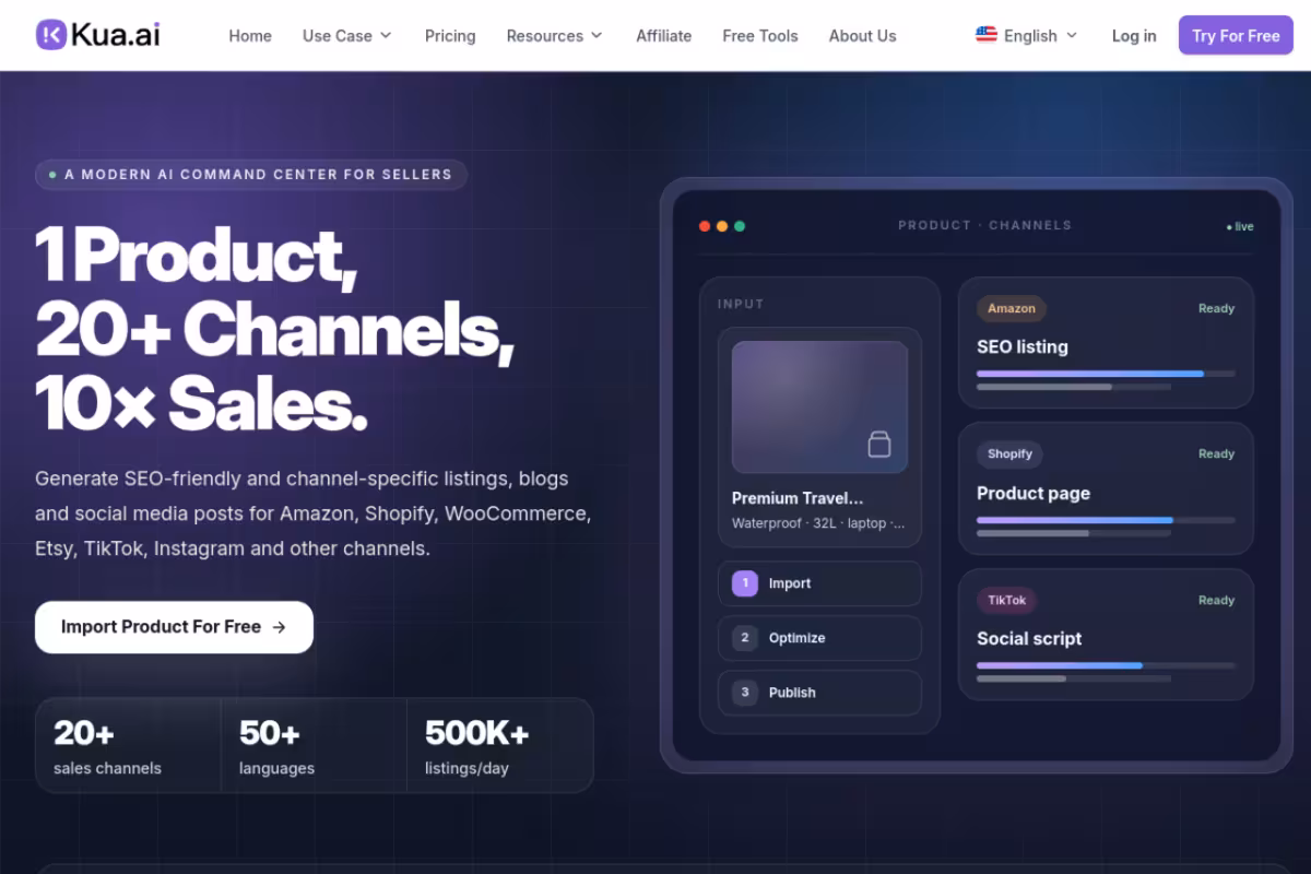 Kua.ai homepage screenshot