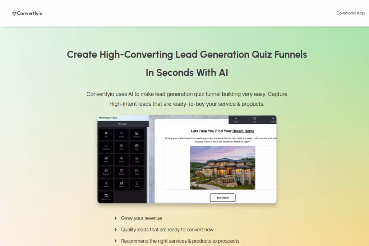Convertlyio homepage screenshot