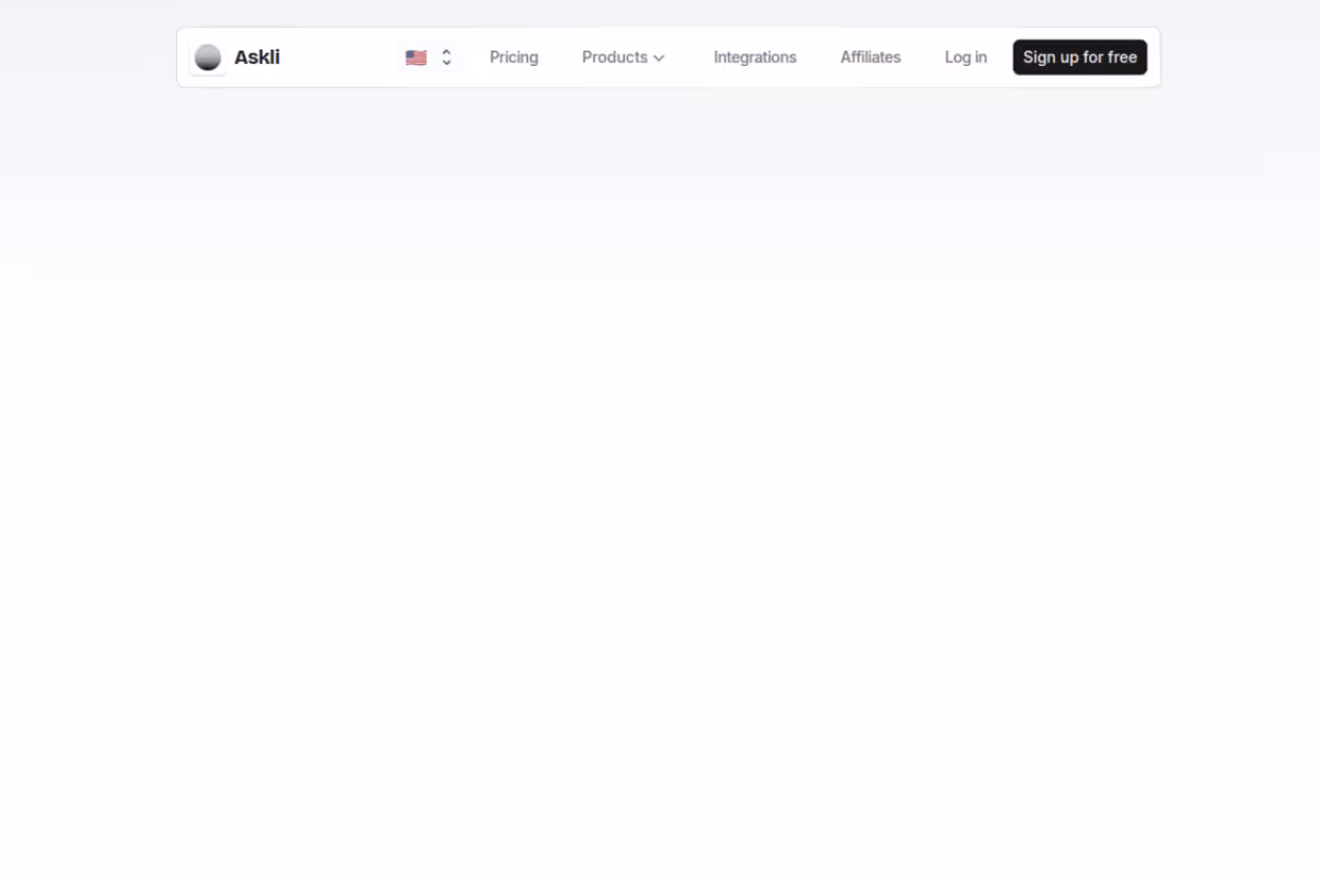 Askli homepage screenshot