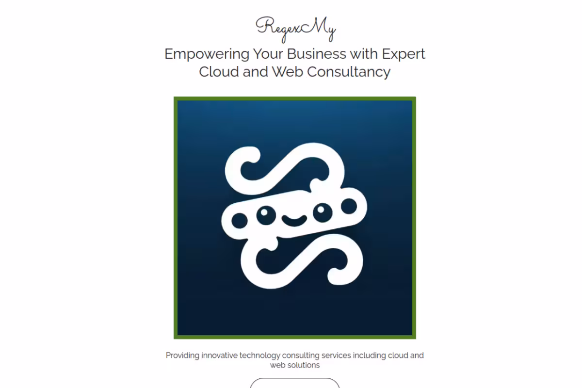 RegexMy homepage screenshot