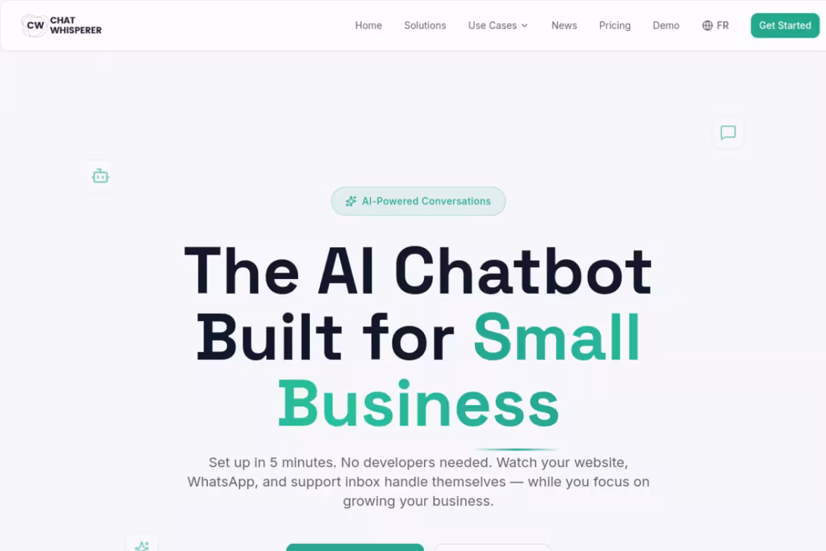 Chat Whisperer homepage screenshot