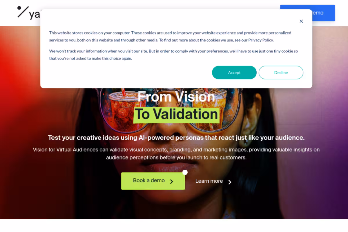 Yabble homepage screenshot