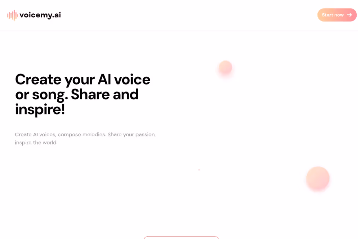 voicemy.ai homepage screenshot