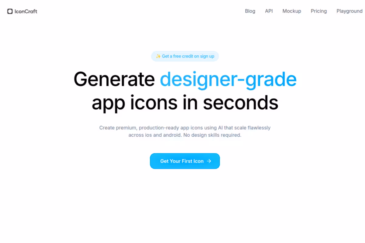 IconCraft homepage screenshot