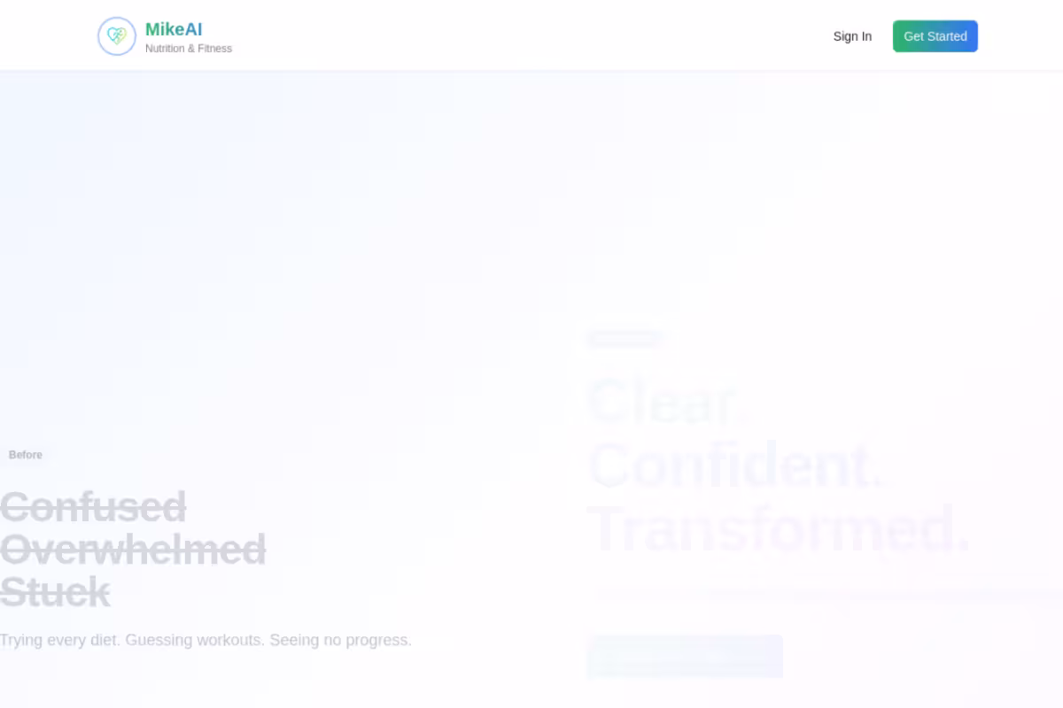 MikeAI homepage screenshot