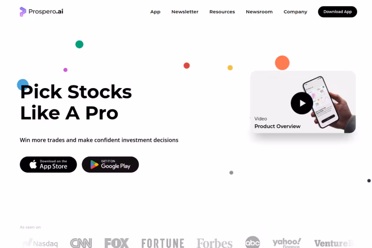 Prospero.ai homepage screenshot