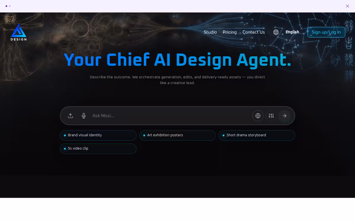 AI Designs homepage screenshot