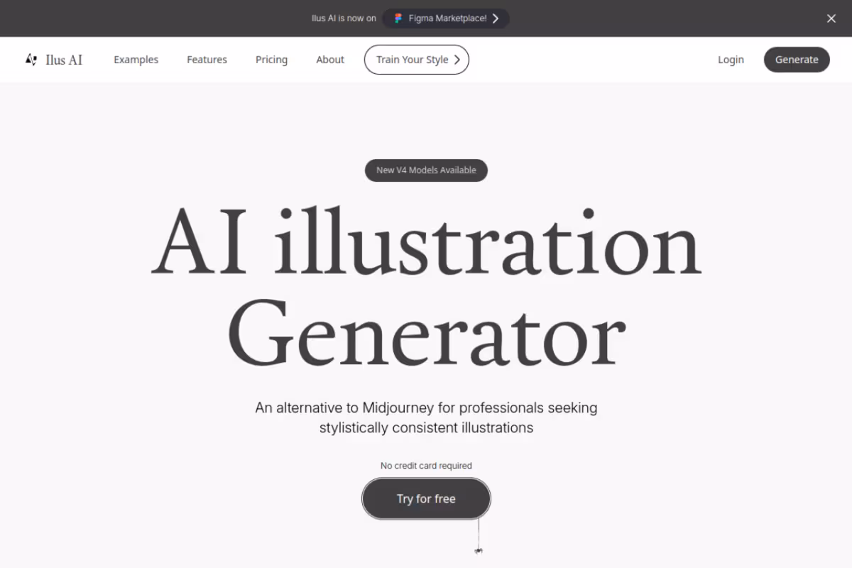 Ilus AI homepage screenshot