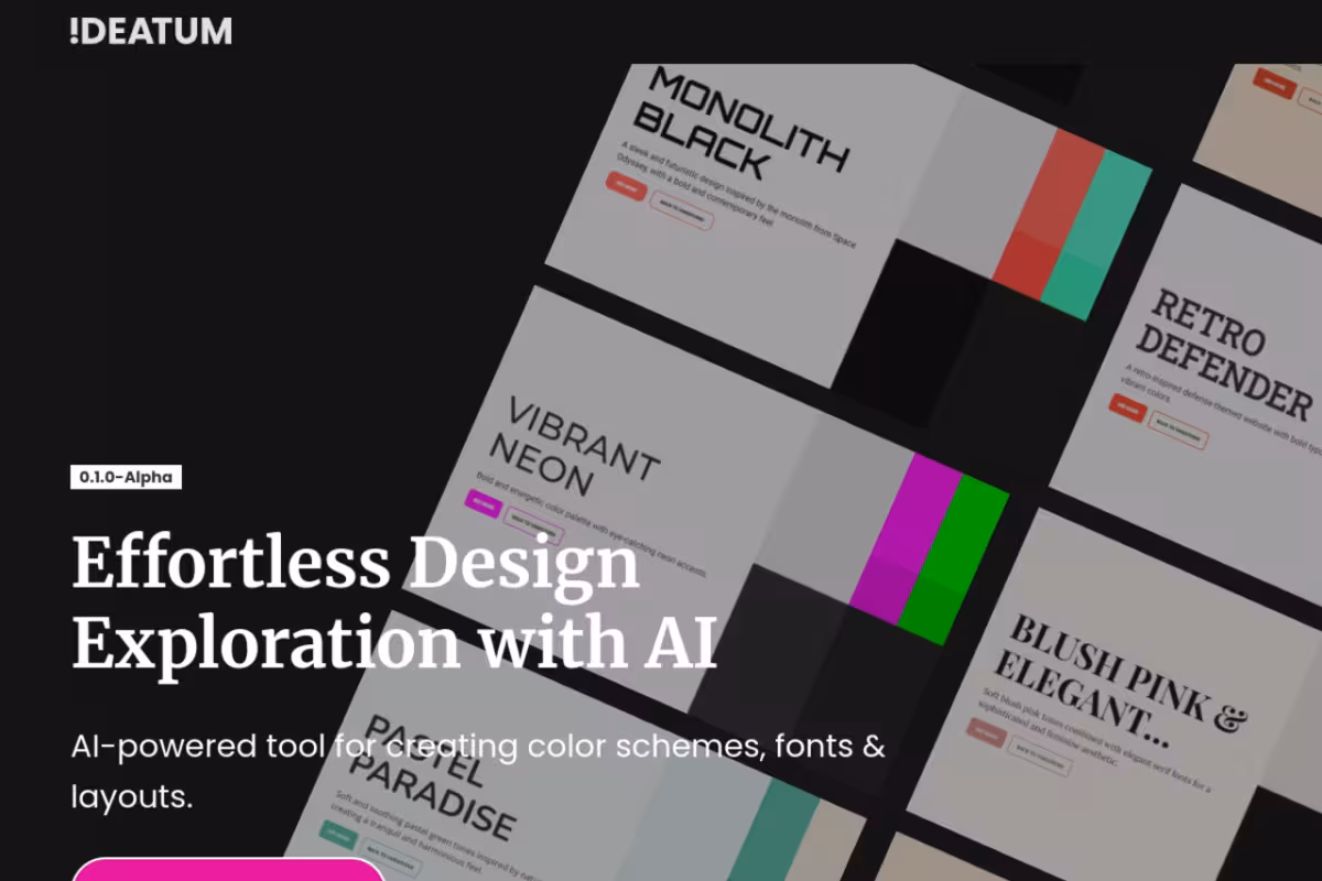 Create Stunning Color Schemes & Fonts with YourBrandName homepage screenshot