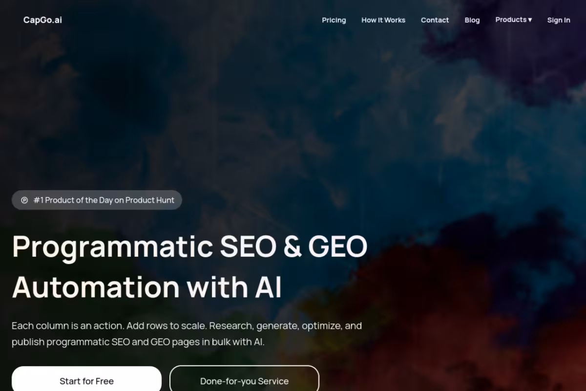 CapGo AI homepage screenshot