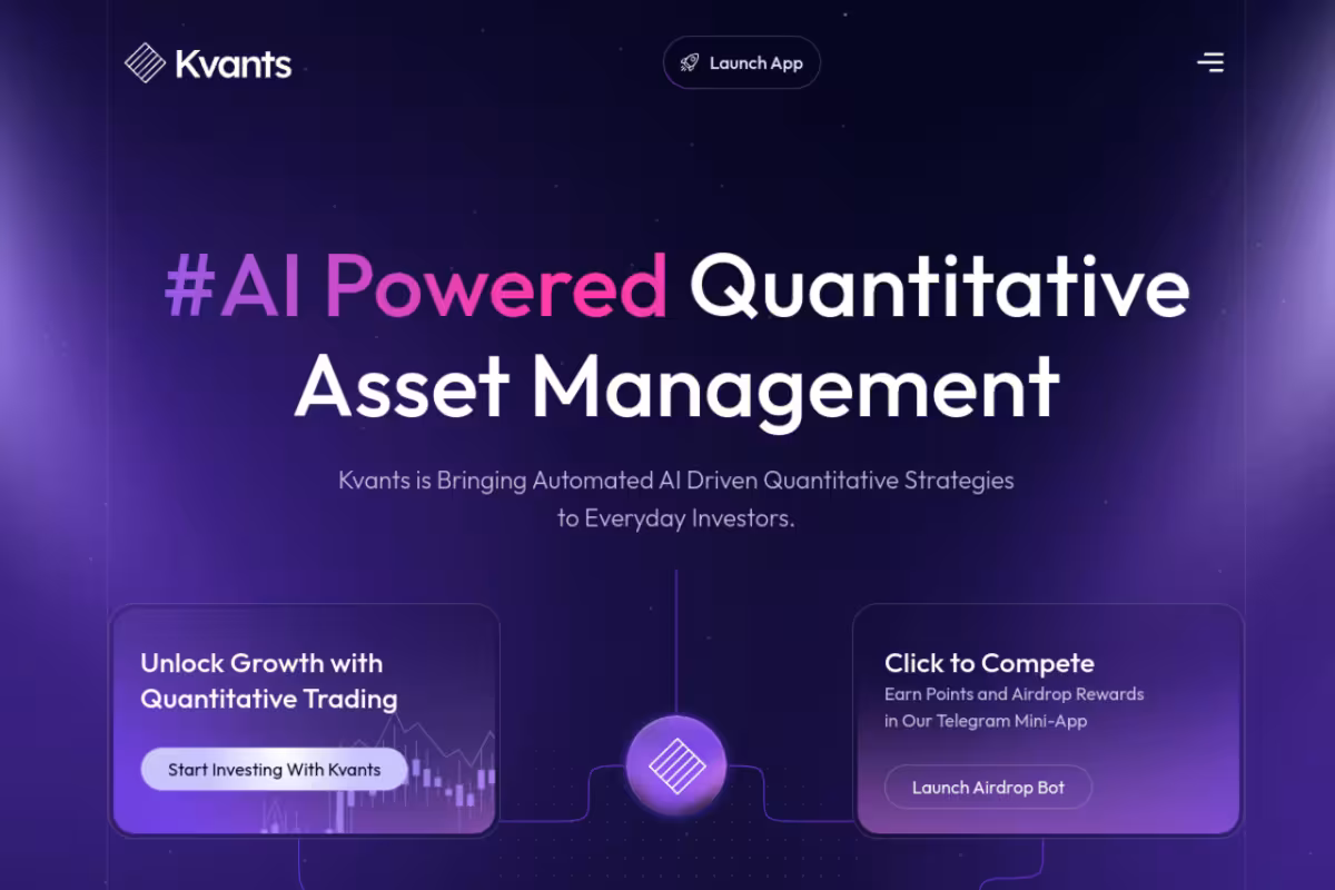 Kvants homepage screenshot