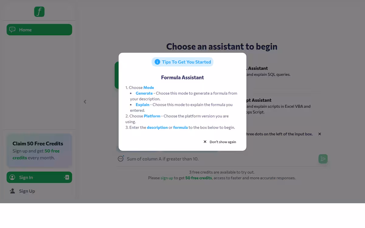Formularizer homepage screenshot