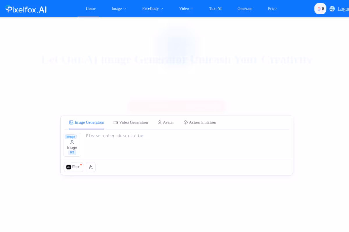 Pixelfox Objects Remover homepage screenshot