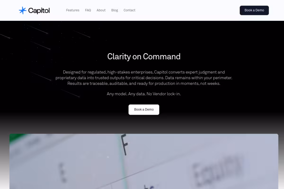 Capitol homepage screenshot