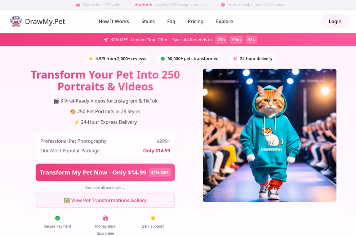 DrawMy.Pet homepage screenshot