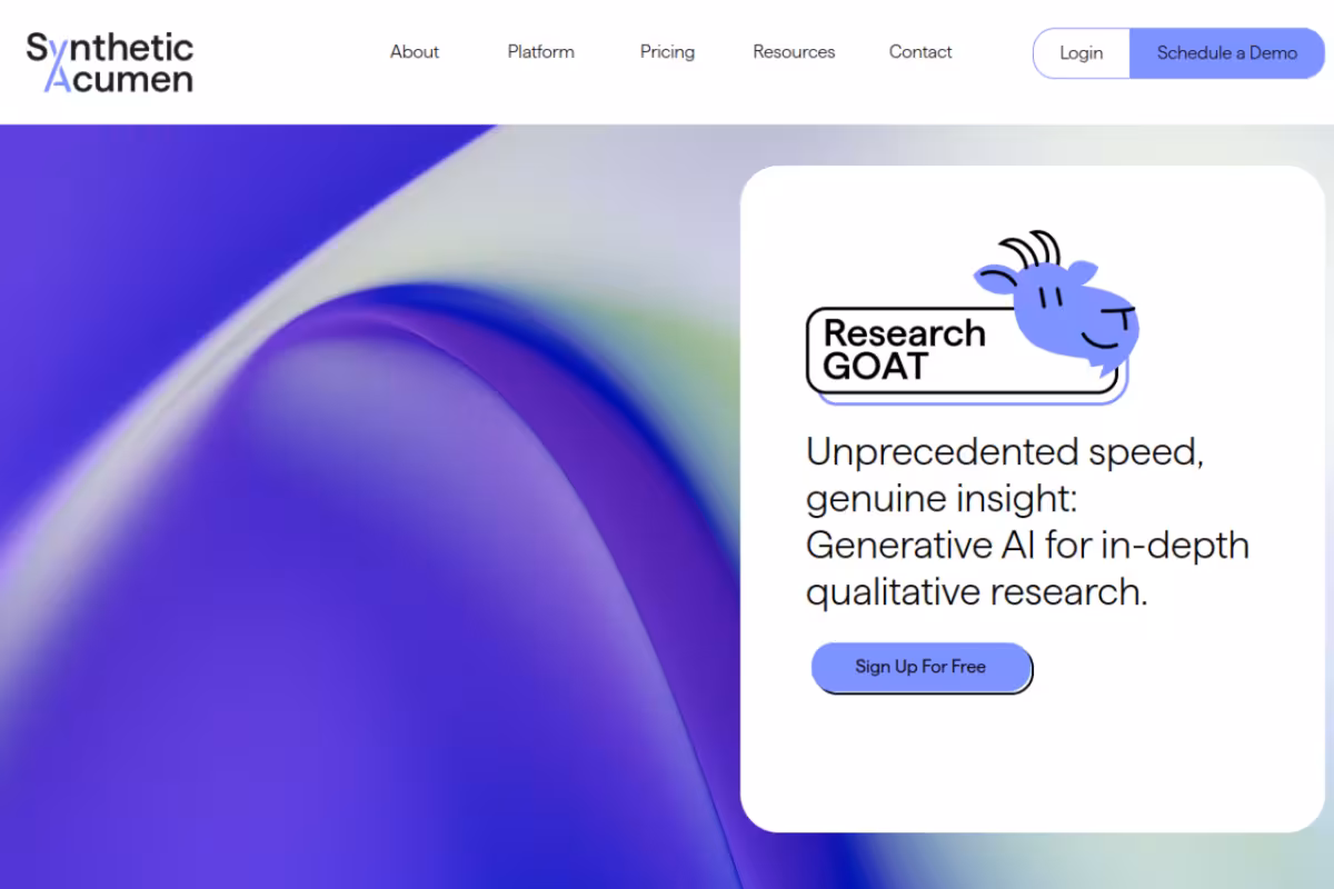 Research Goat homepage screenshot
