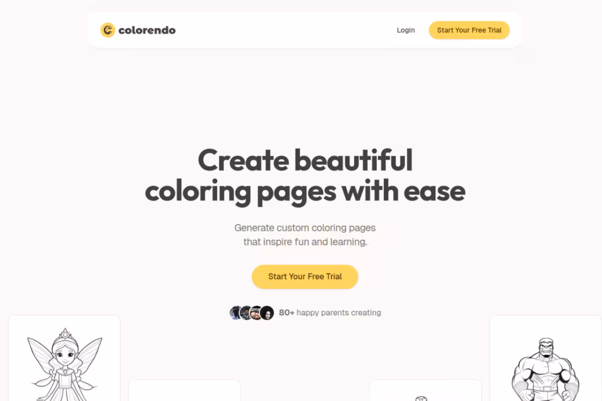 Colorendo homepage screenshot