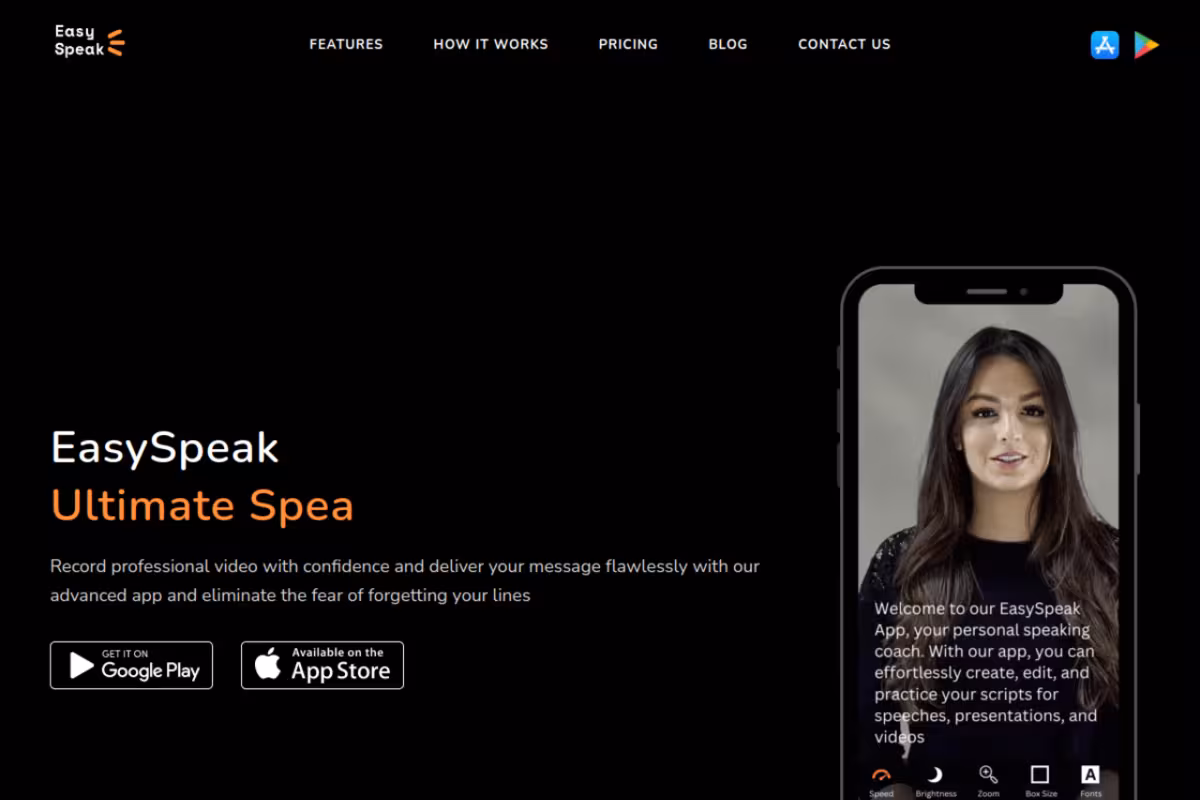 EasySpeak- AI based Teleprompter for Smooth Speech Delivery homepage screenshot