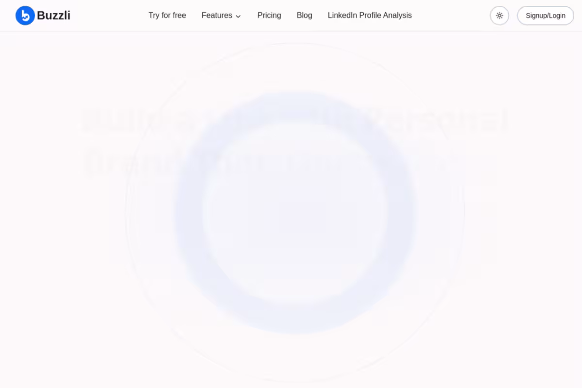 Buzzli homepage screenshot