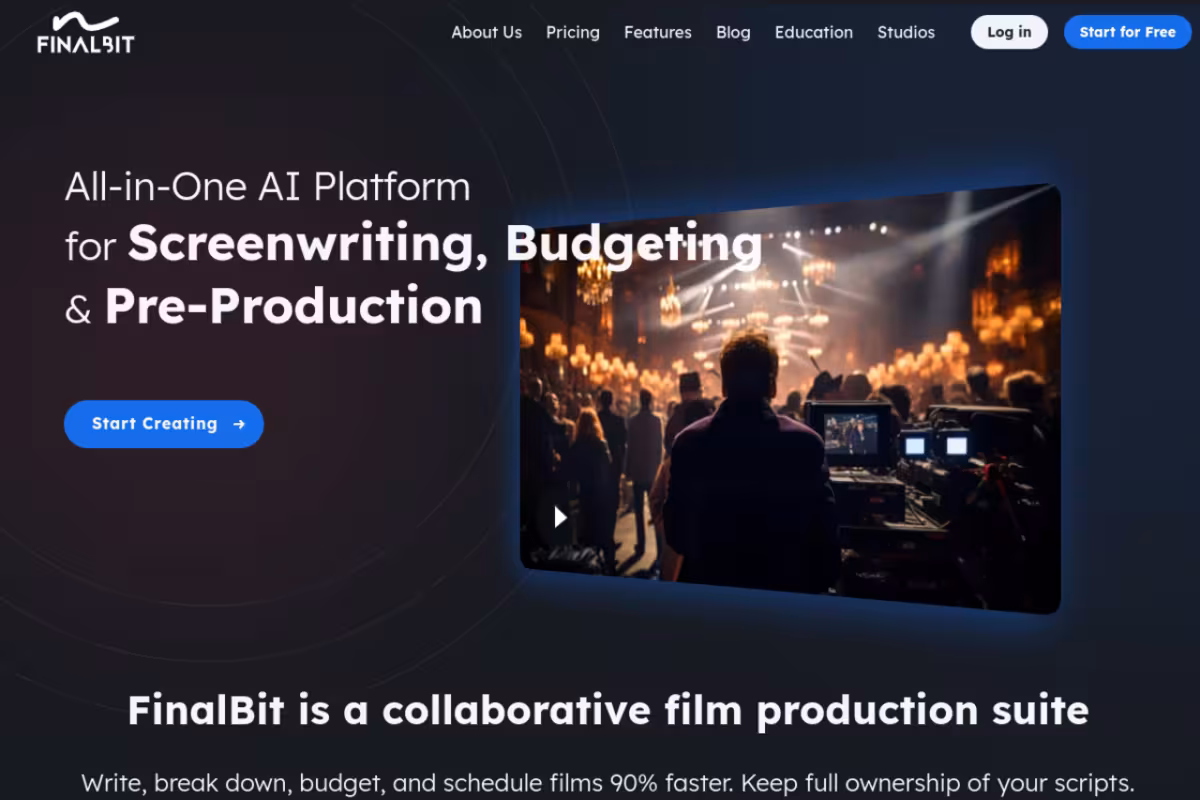 FinalBit homepage screenshot