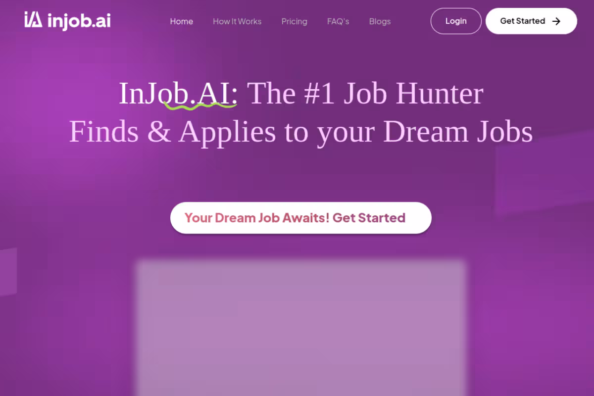 InJob.AI homepage screenshot