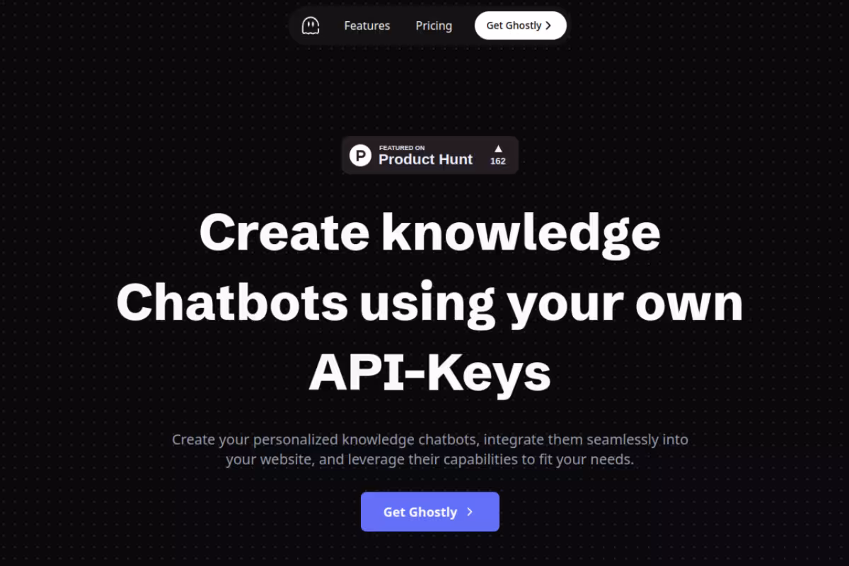 Ghostly Chat homepage screenshot