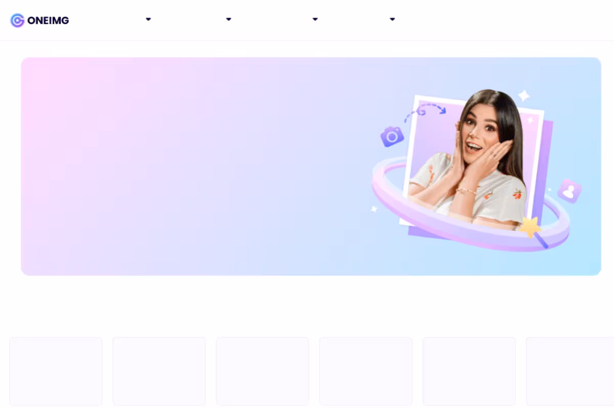 Oneimg homepage screenshot