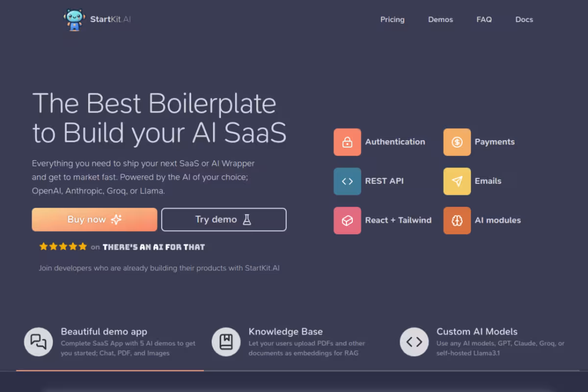 StartKit.AI homepage screenshot