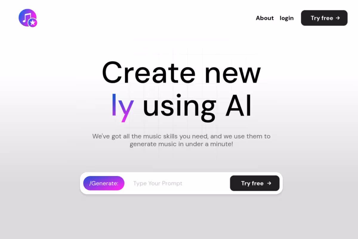 MusicStar.AI homepage screenshot