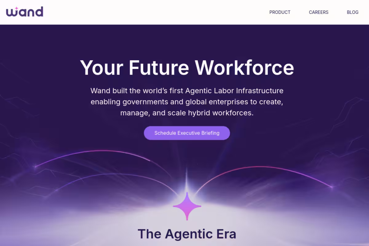Wand AI homepage screenshot